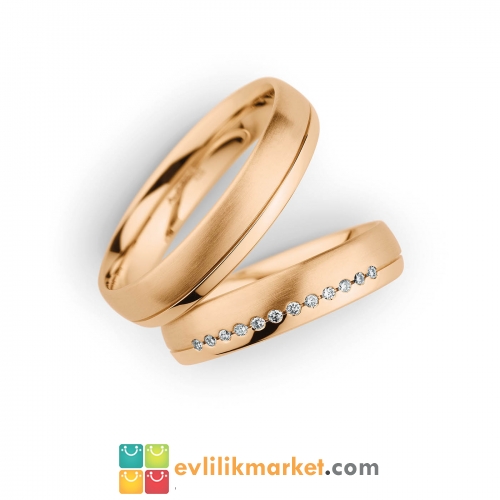 Evlilik yüzüğü - rose color - 5.10 Gram - 1