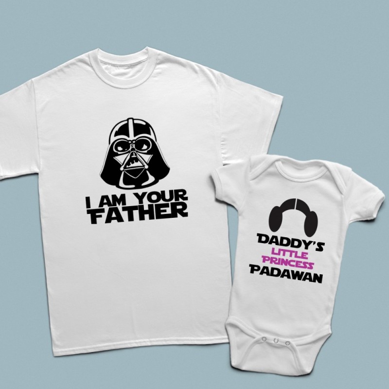 Star wars father&little princess baba çocuk tshirt - 1