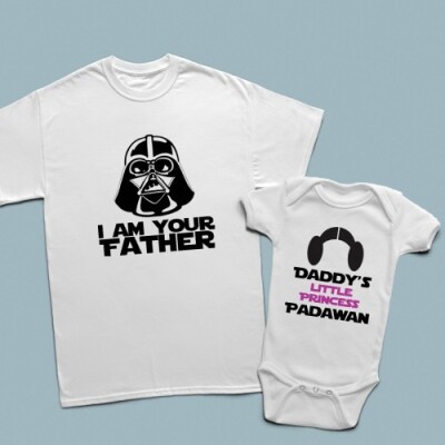 Star wars father&little princess baba çocuk tshirt - 3